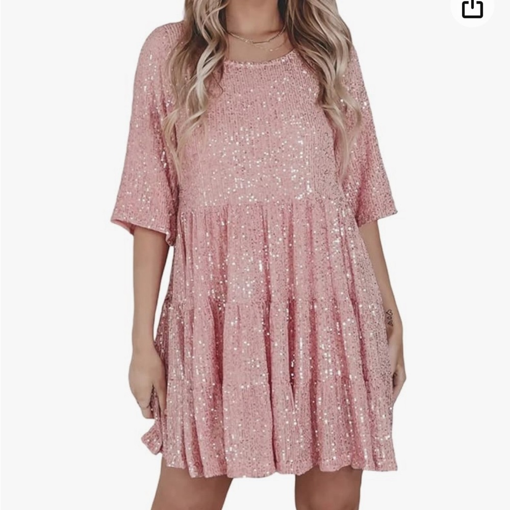 Women’s Sequin Babydoll Mini Dress